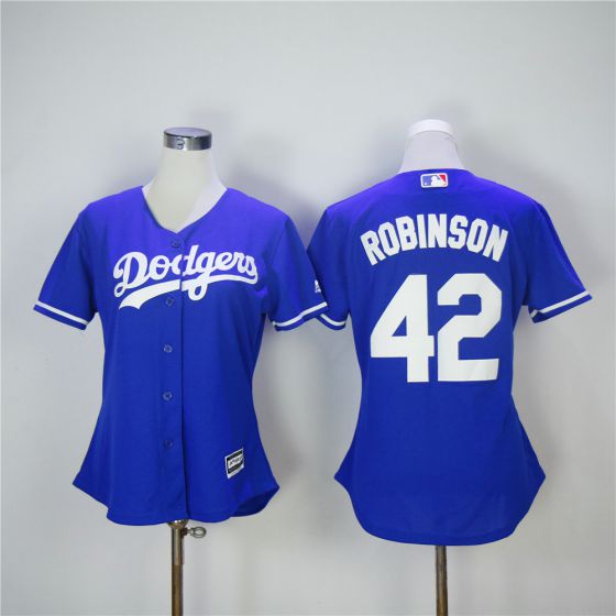 Women Los Angeles Dodgers #42 Robinson Blue MLB Jerseys->youth mlb jersey->Youth Jersey